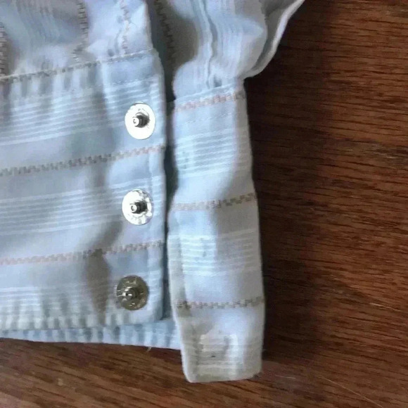 Vintage H Bar C western white missing snaps shirt - Picture 4 of 6